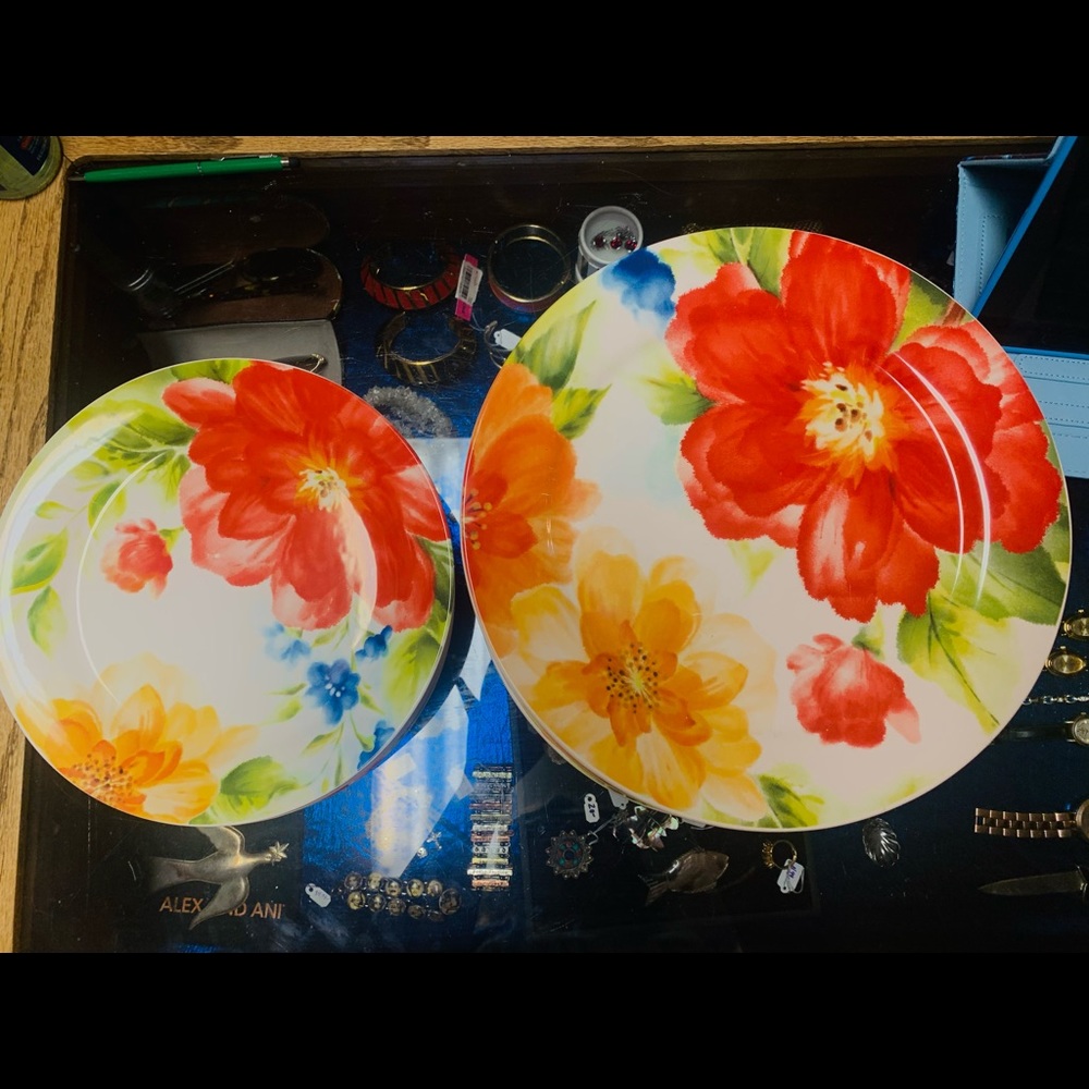 Pier 1 Imports Floral Plate set